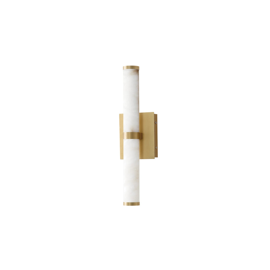 Aragon 5 Inch Wall Sconce – White Alabaster / Gold – E11201-WAGLD