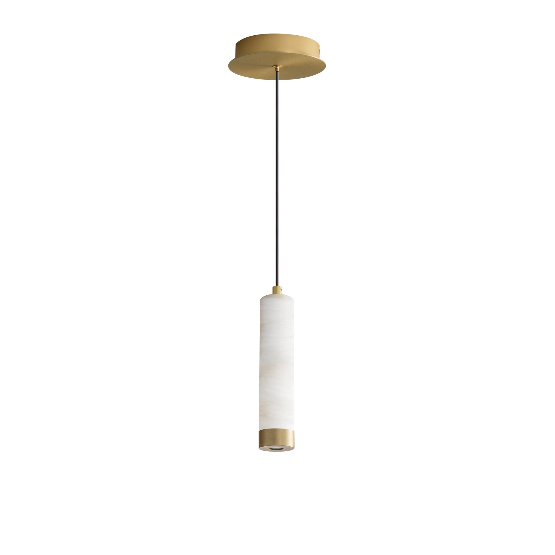 Aragon 2 Inch Mini Pendant Light – White Alabaster / Gold – E11202-WAGLD