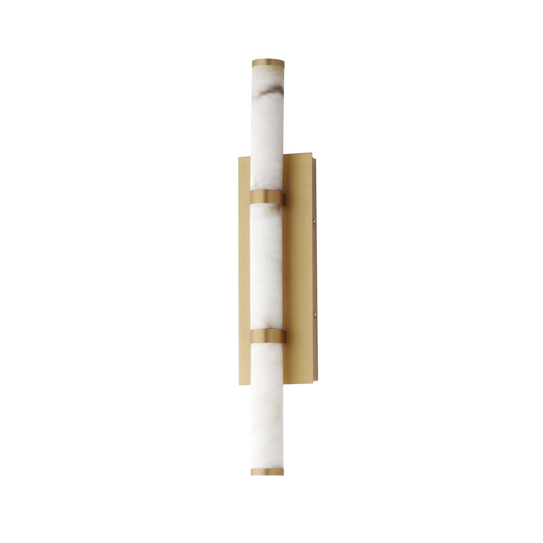 Aragon 5 Inch Wall Sconce – White Alabaster / Gold – E11203-WAGLD
