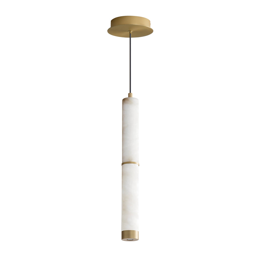 Aragon 2 Inch Mini Pendant Light – White Alabaster / Gold – E11204-WAGLD