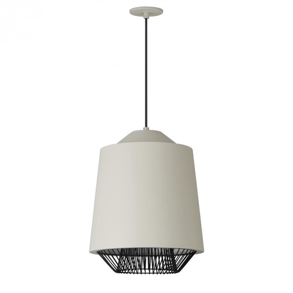 15.75 Inch Pendant – Gray / Black