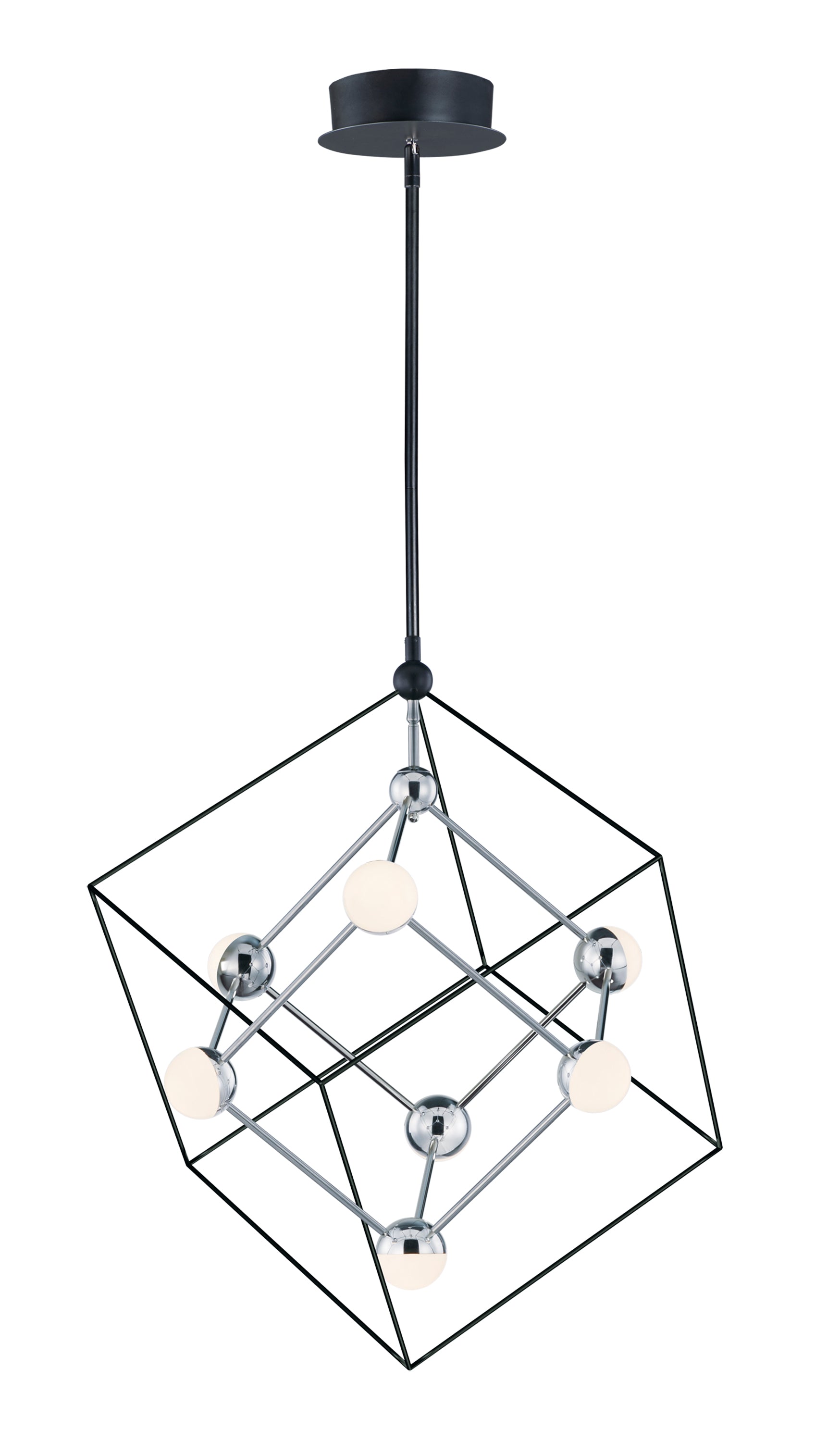 ET2 Lighting E20443-BKPC Single Pendant - Black / Polished Chrome