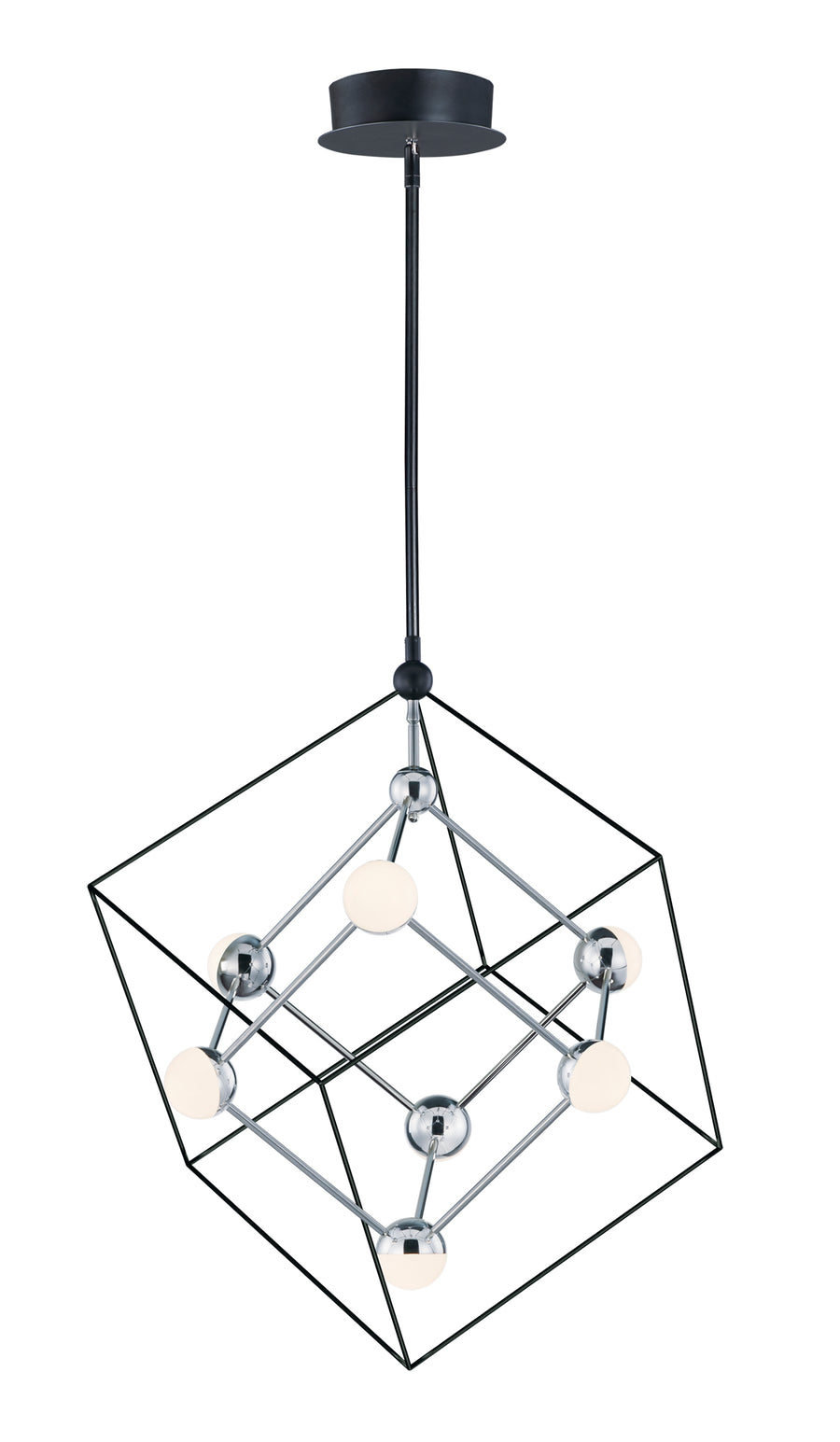 ET2 Lighting E20443-BKPC Single Pendant - Black / Polished Chrome