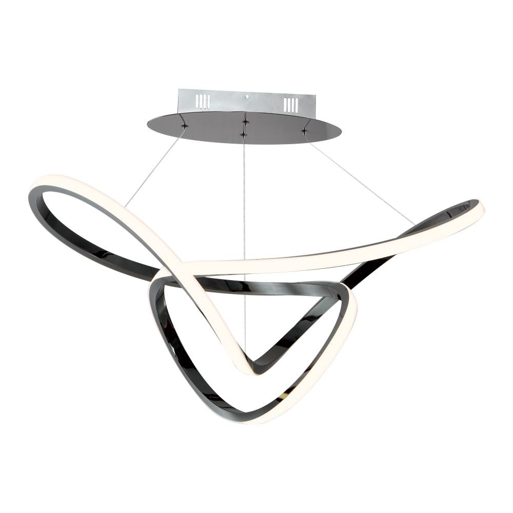 32 Inch Pendant – Black Chrome