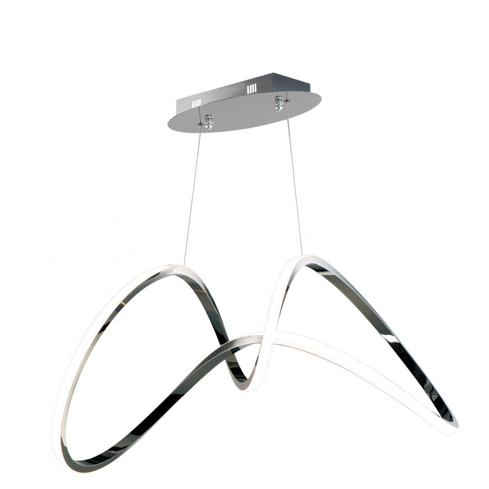 14.25 Inch Pendant – Black Chrome