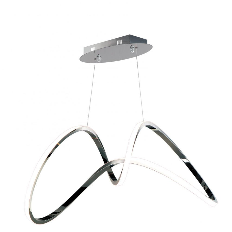 14.25 Inch Pendant – Black Chrome
