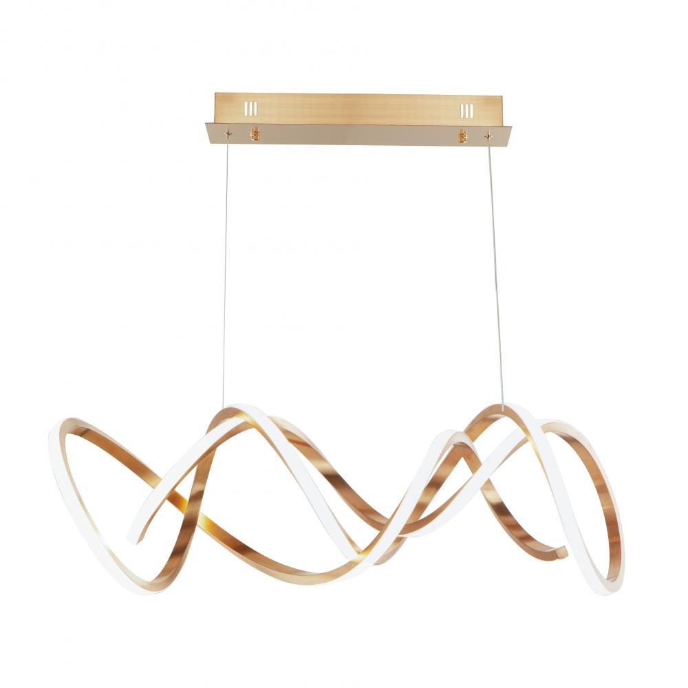15.75 Inch Pendant – Brushed Champagne