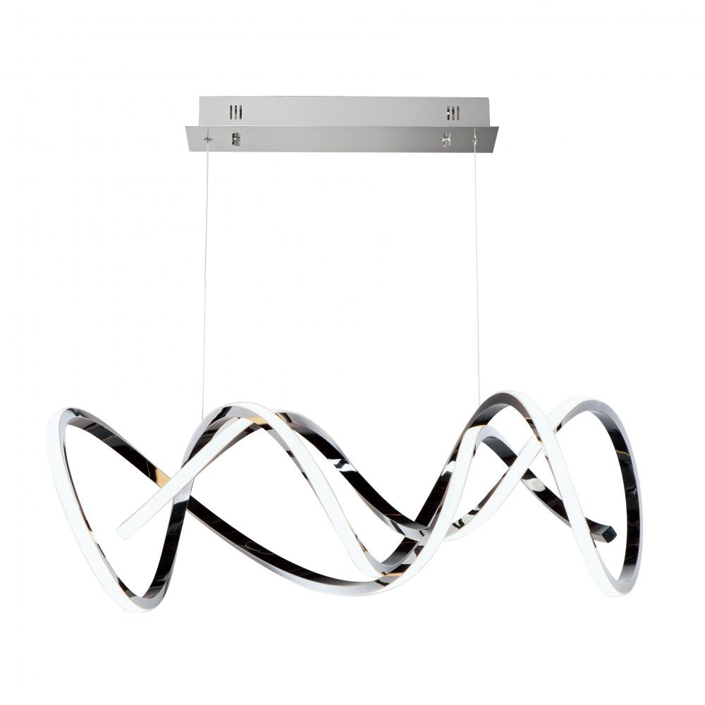 15.75 Inch Pendant – Black Chrome
