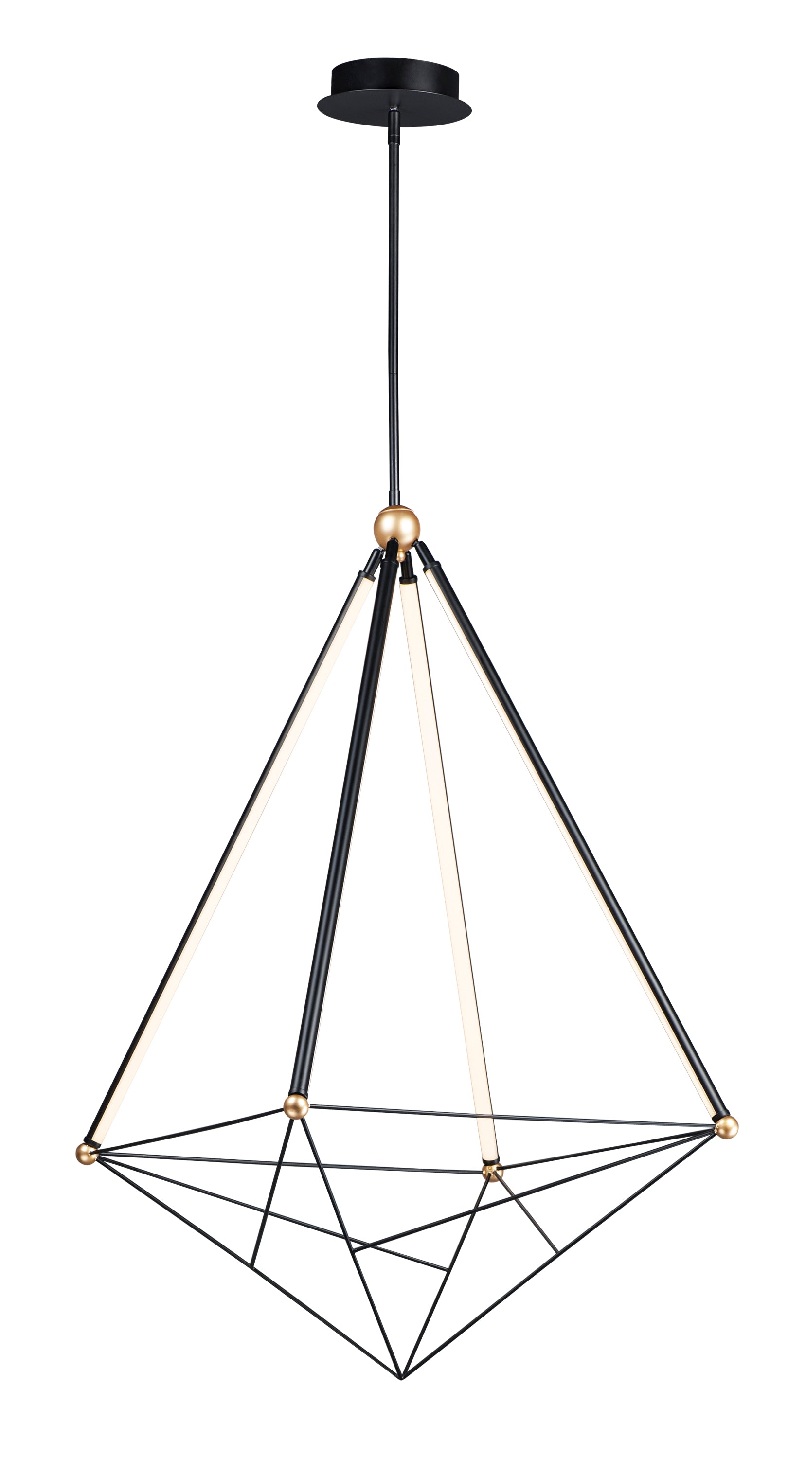 ET2 Lighting E20596-BKGLD Multi-Light Pendant - Black / Gold