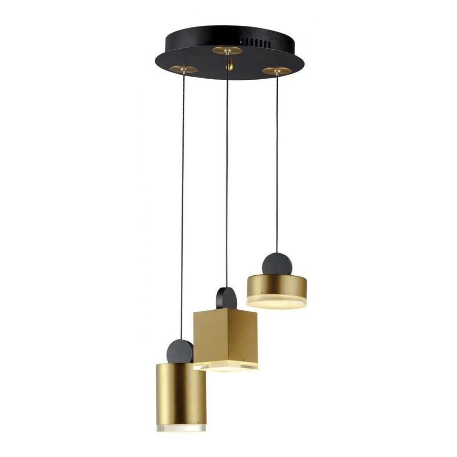 13.5 Inch Pendant – Black / Gold