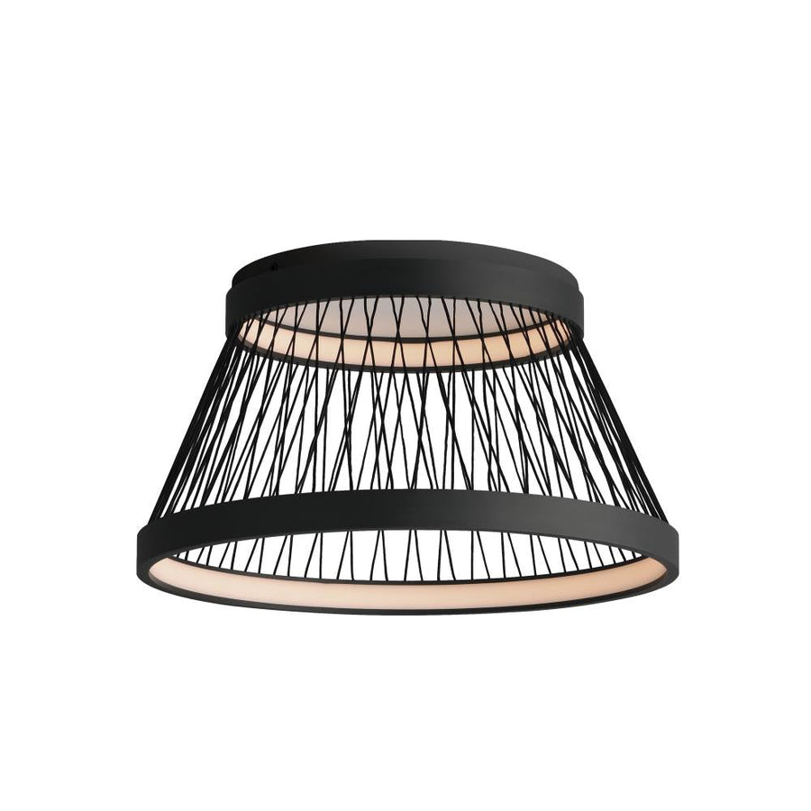 Loom 22.75 Inch Flush Mount Ceiling Light – Black – E20980-BK