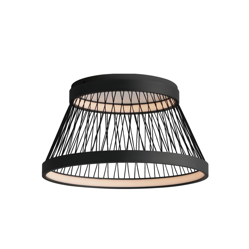 Loom 22.75 Inch Flush Mount Ceiling Light – Black – E20980-BK