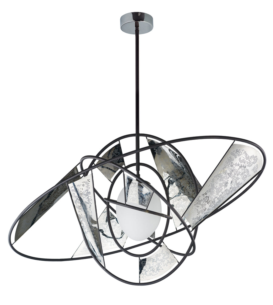 ET2 Lighting E21059-01BKSST Single Pendant - Black / Stainless Steel