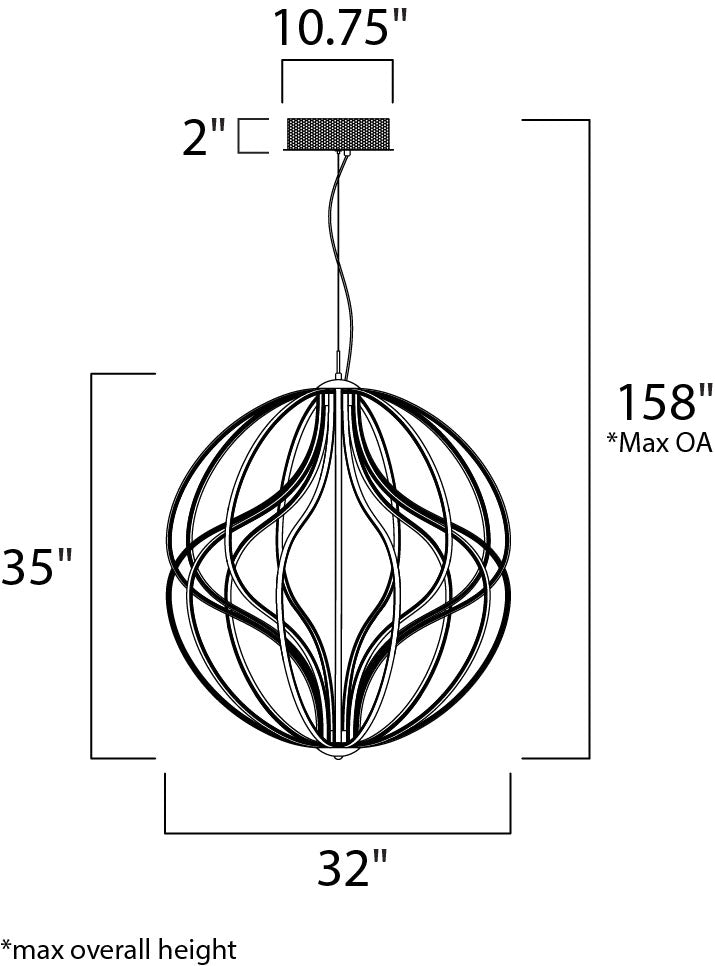 31 Inch Pendant – Black
