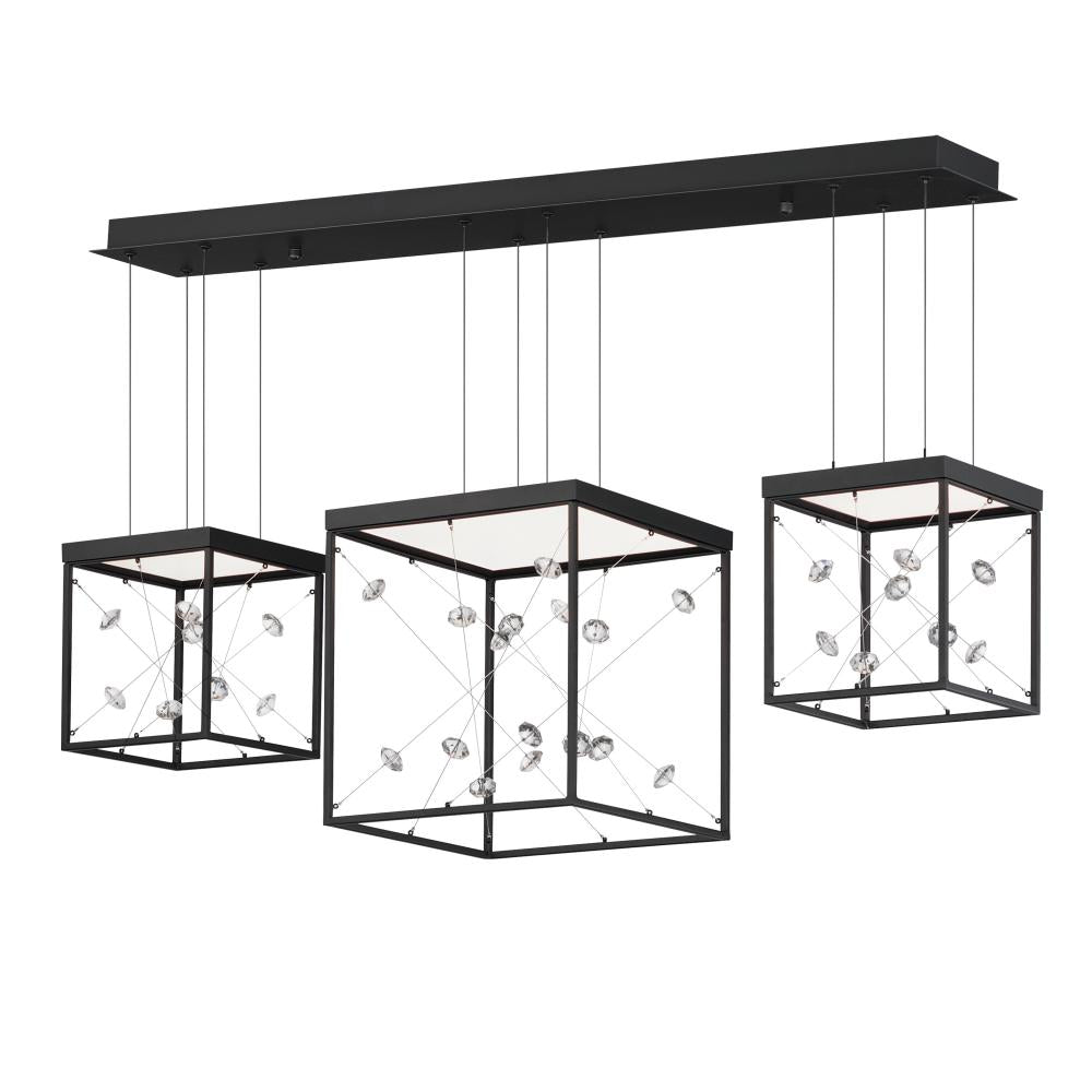 Entanglement 11.75 Inch Linear Pendant – Black – E21253-20BK