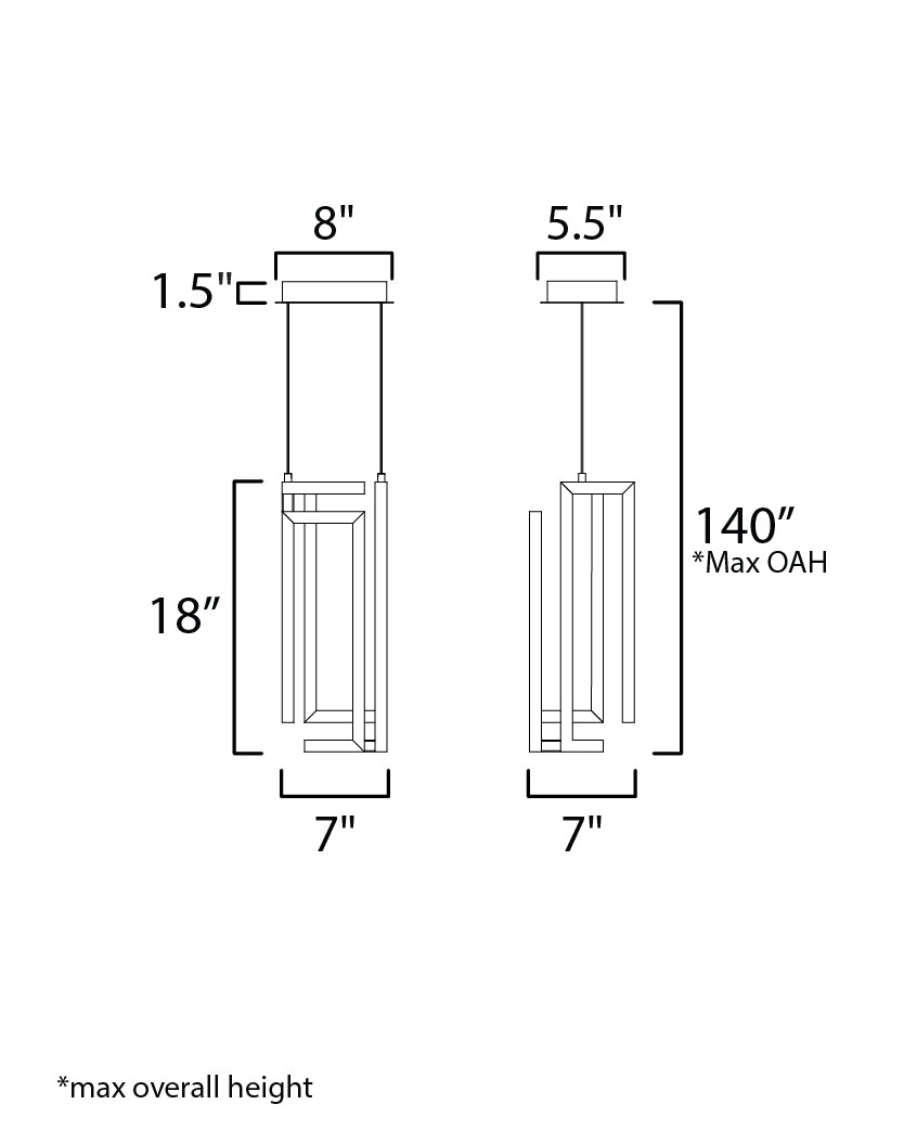Penrose, Single Pendant, 7 Inch – Gold – E21261-GLD