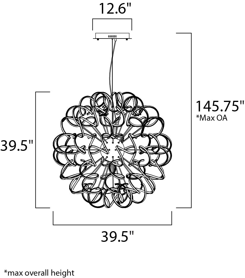 39.5 Inch Pendant – Polished Chrome