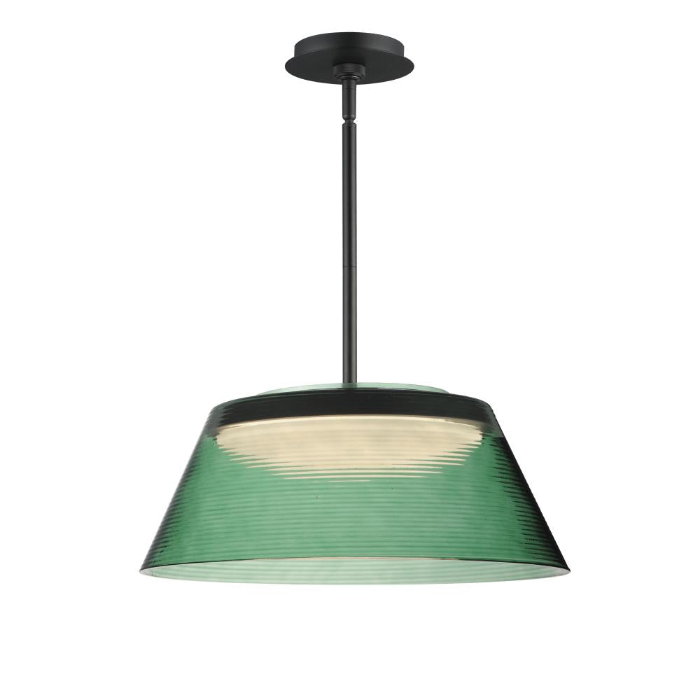 Jensen 18 Inch Single Pendant – Black – E22088-04BK
