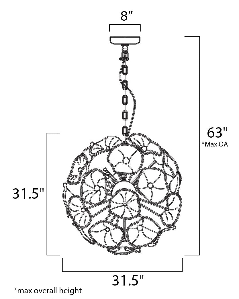 31.5 Inch Pendant – Polished Chrome