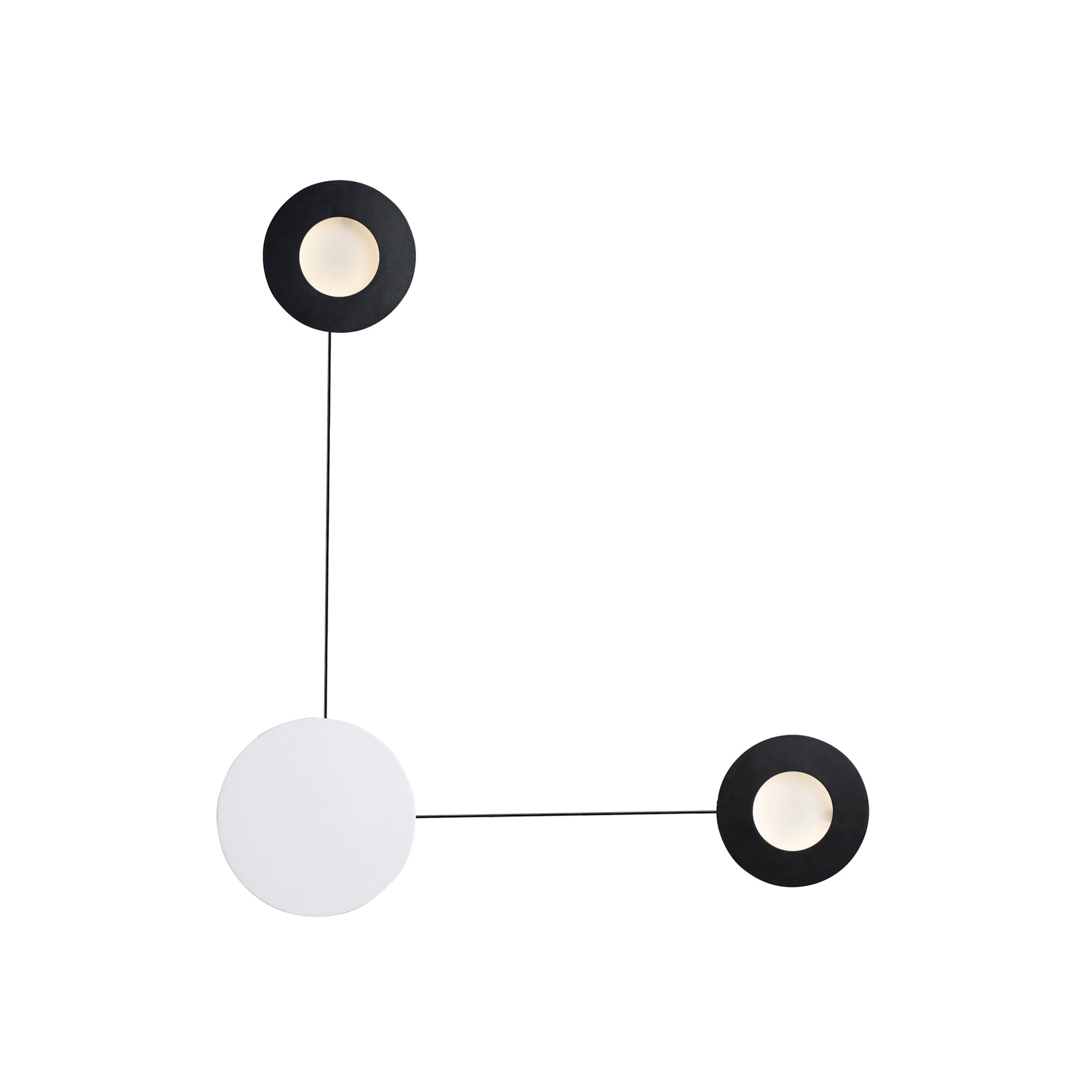 ET2 Lighting E23172-BKWT Wall Sconce - Black / White