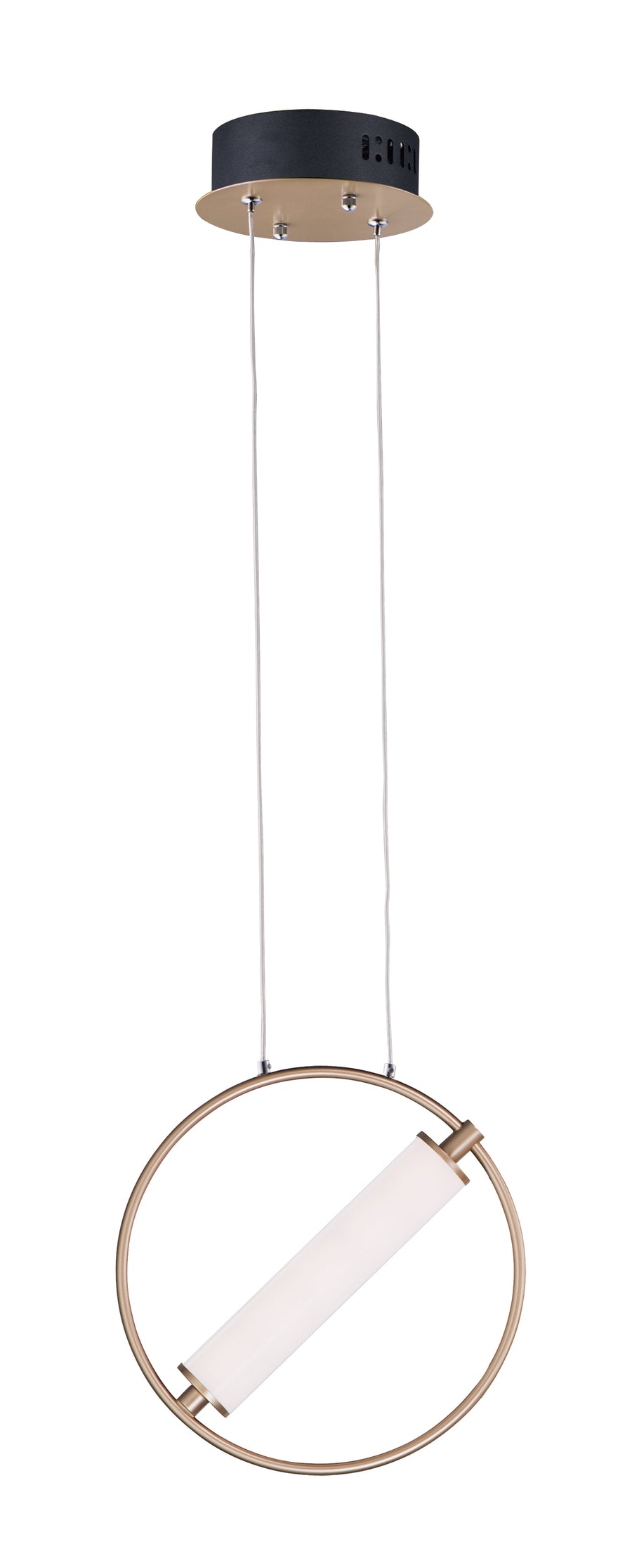 ET2 Lighting E23273-93BKSFTG Single Pendant - Black / Soft Gold