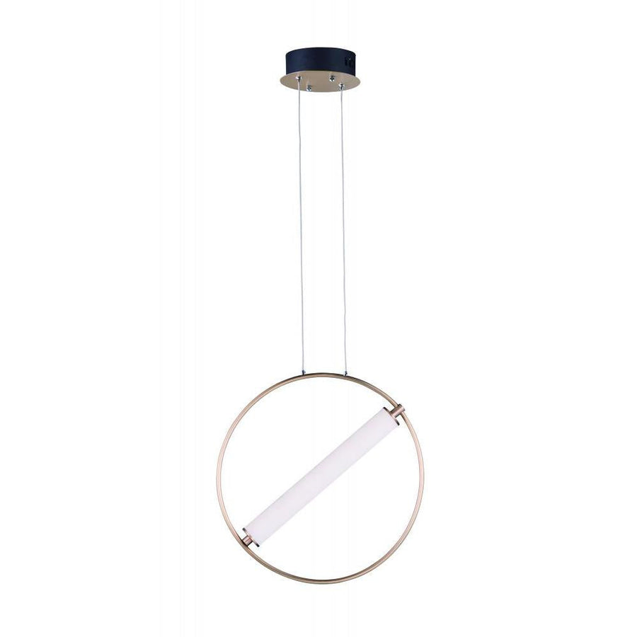 6.25 Inch Pendant – Black / Soft Gold