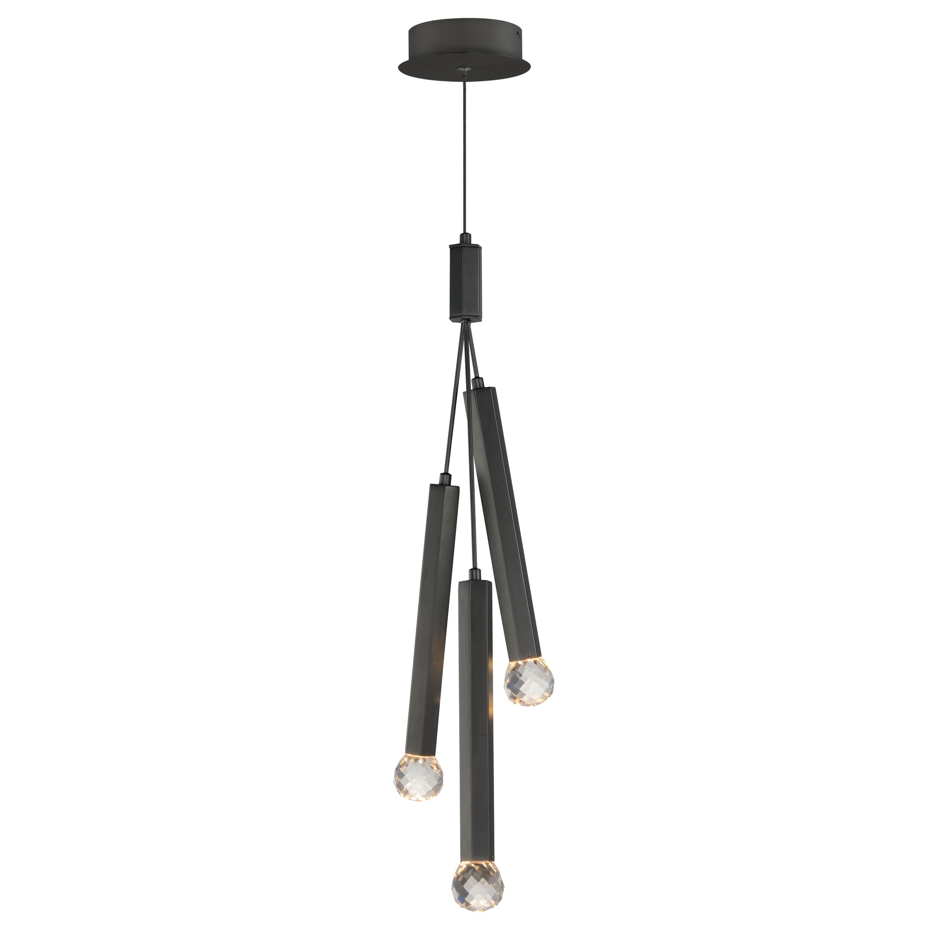 ET2 Lighting E23343-122BK Multi-Light Pendant - Black