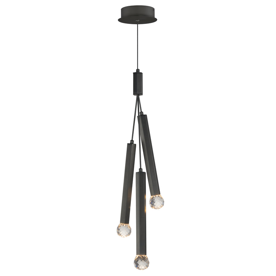 ET2 Lighting E23343-122BK Multi-Light Pendant - Black