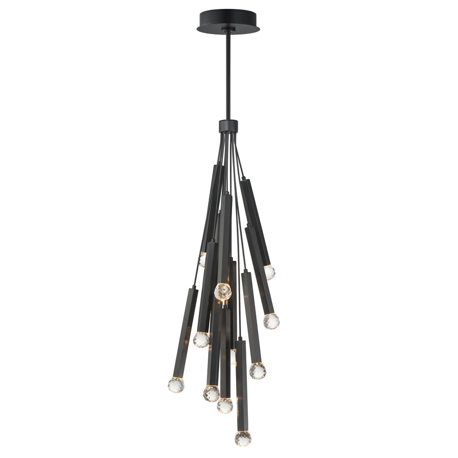 ET2 Lighting E23347-122BK Multi-Light Pendant - Black