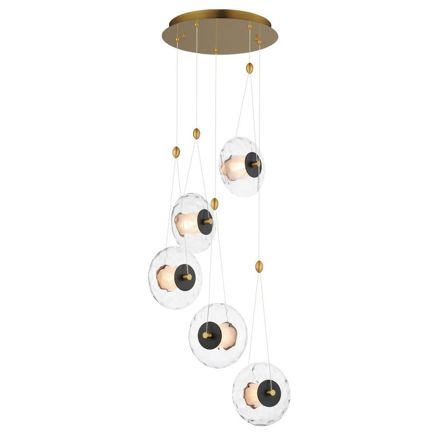 Amulet 20.25 Inch Multi – Black / Natural Aged Brass – E24035-24BKNAB