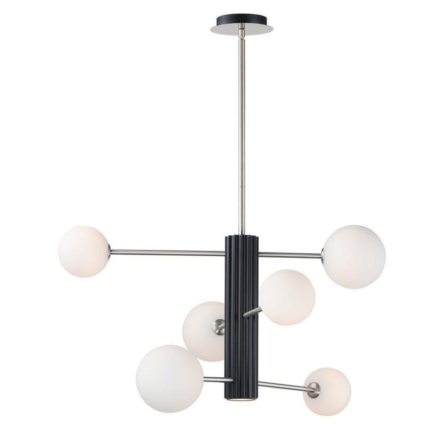30 Inch Pendant – Black / Satin Nickel