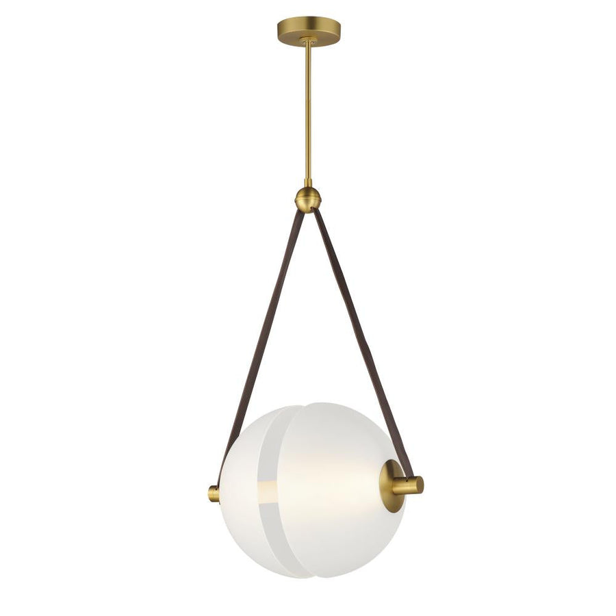 15.75 Inch Pendant – Natural Aged Brass