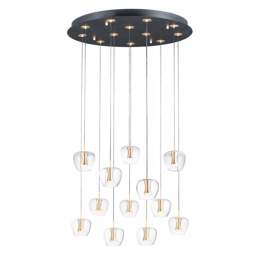 27.5 Inch Pendant – Black / Gold