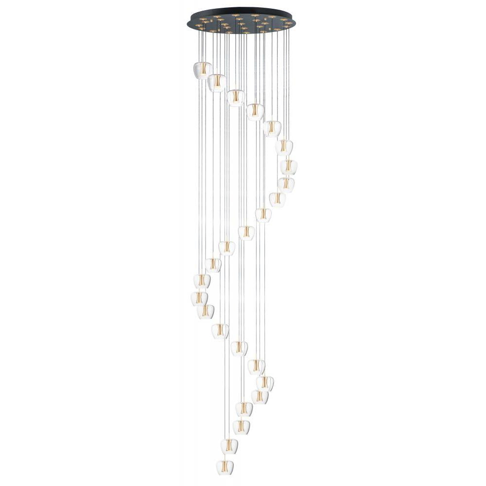 27.5 Inch Pendant – Black / Gold