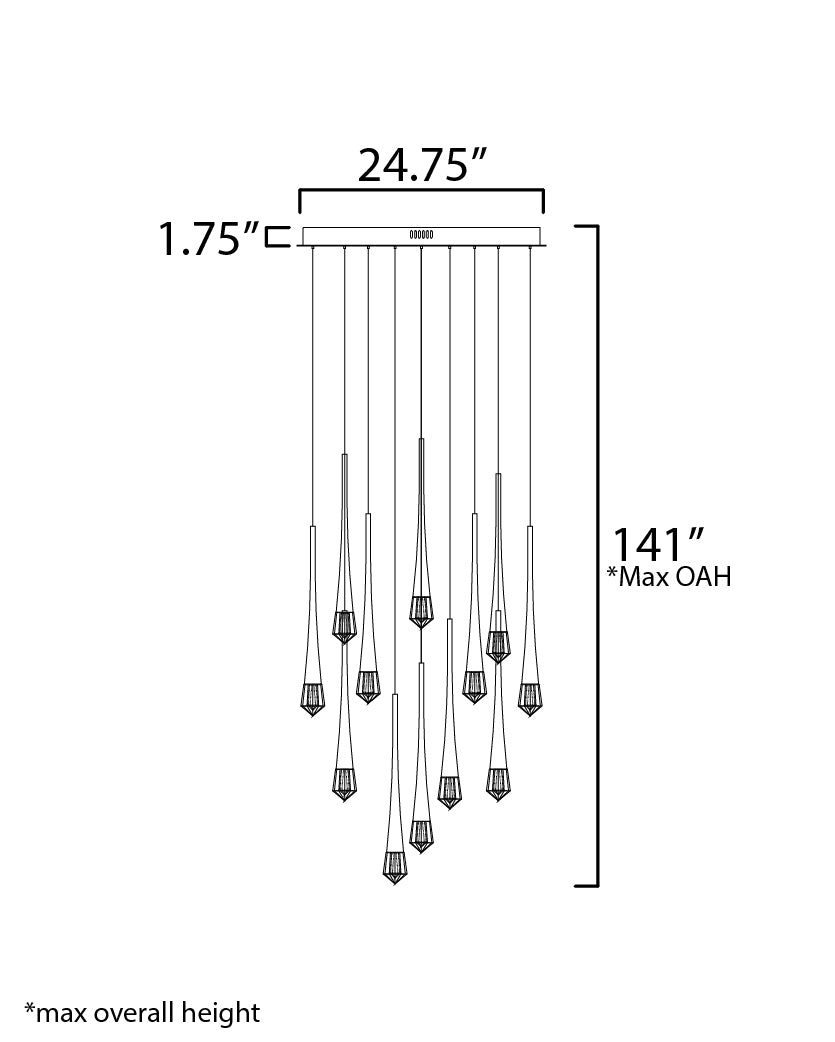 24.75 Inch Pendant – Black