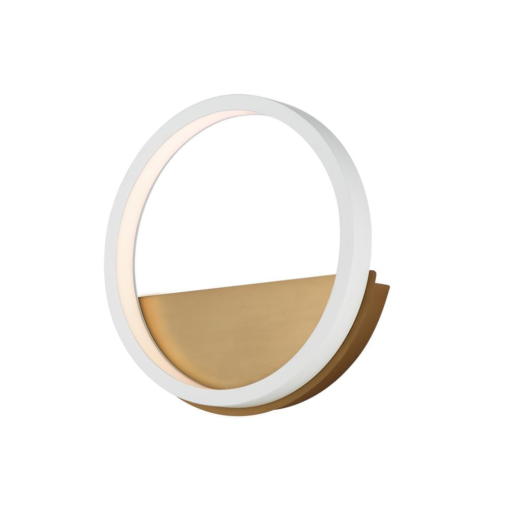 Hoopla 11.75 Inch Wall Sconce – White/Gold – E24320-WTGLD