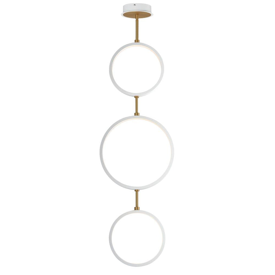 Hoopla 15.75 Inch Chandelier – White/Gold – E24321-WTGLD