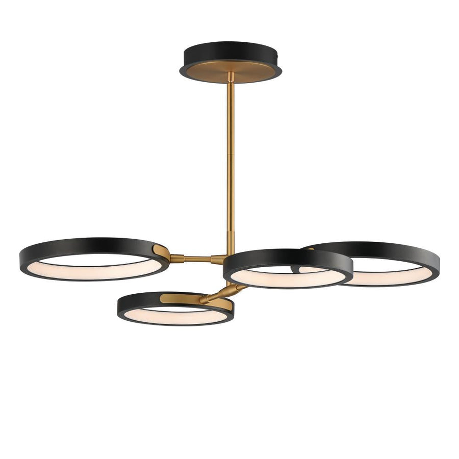 Hoopla 33 Inch Chandelier – Black / Gold – E24322-BKGLD