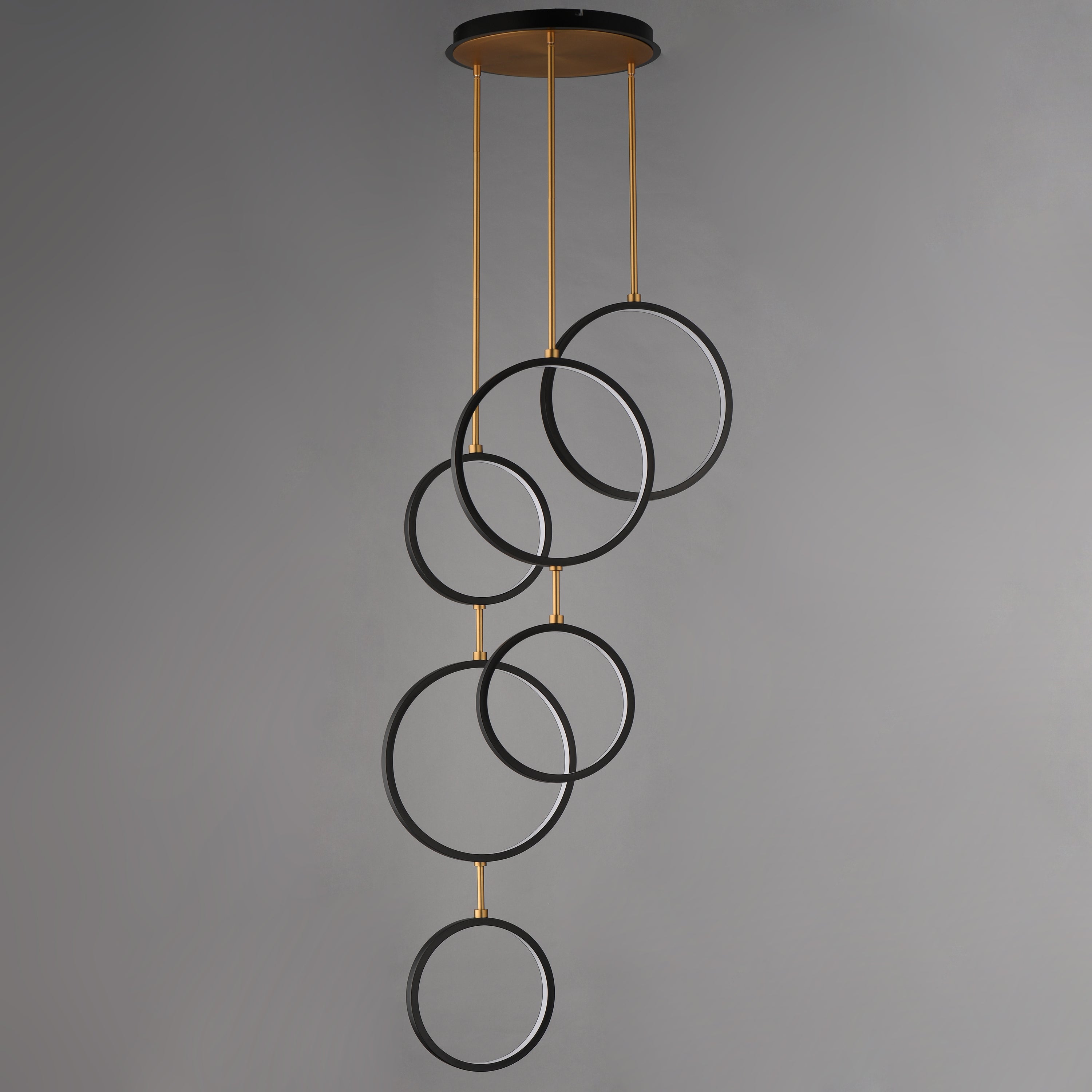 Hoopla 25 Inch Single Pendant – Black / Gold – E24325-BKGLD