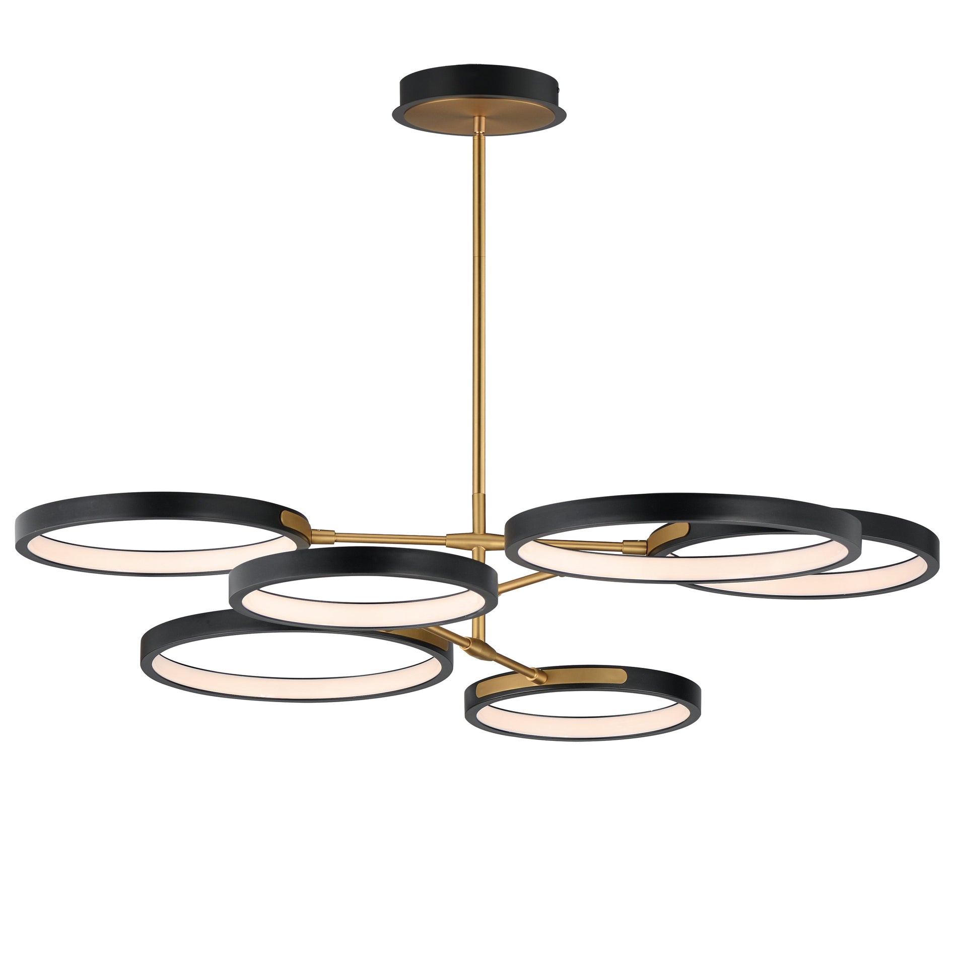 Hoopla 47.25 Inch Single Pendant – Black / Gold – E24328-BKGLD