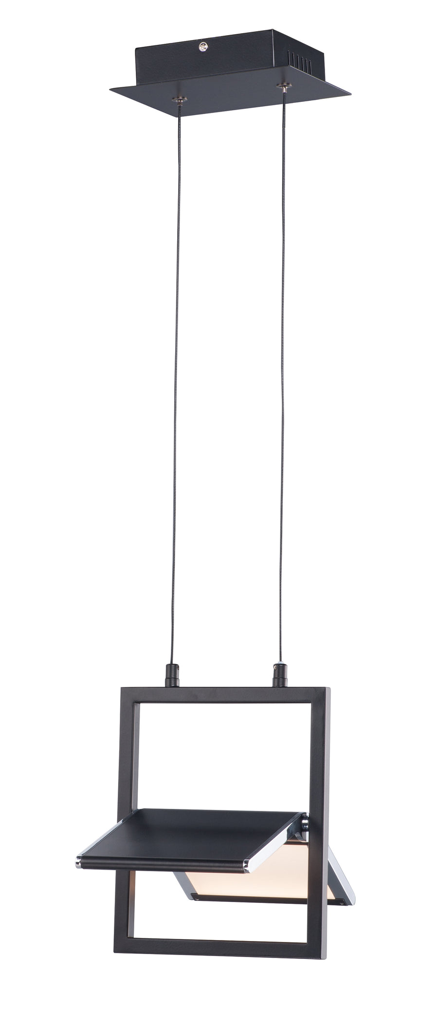 ET2 Lighting E24337-BKPC Single Pendant - Black / Polished Chrome