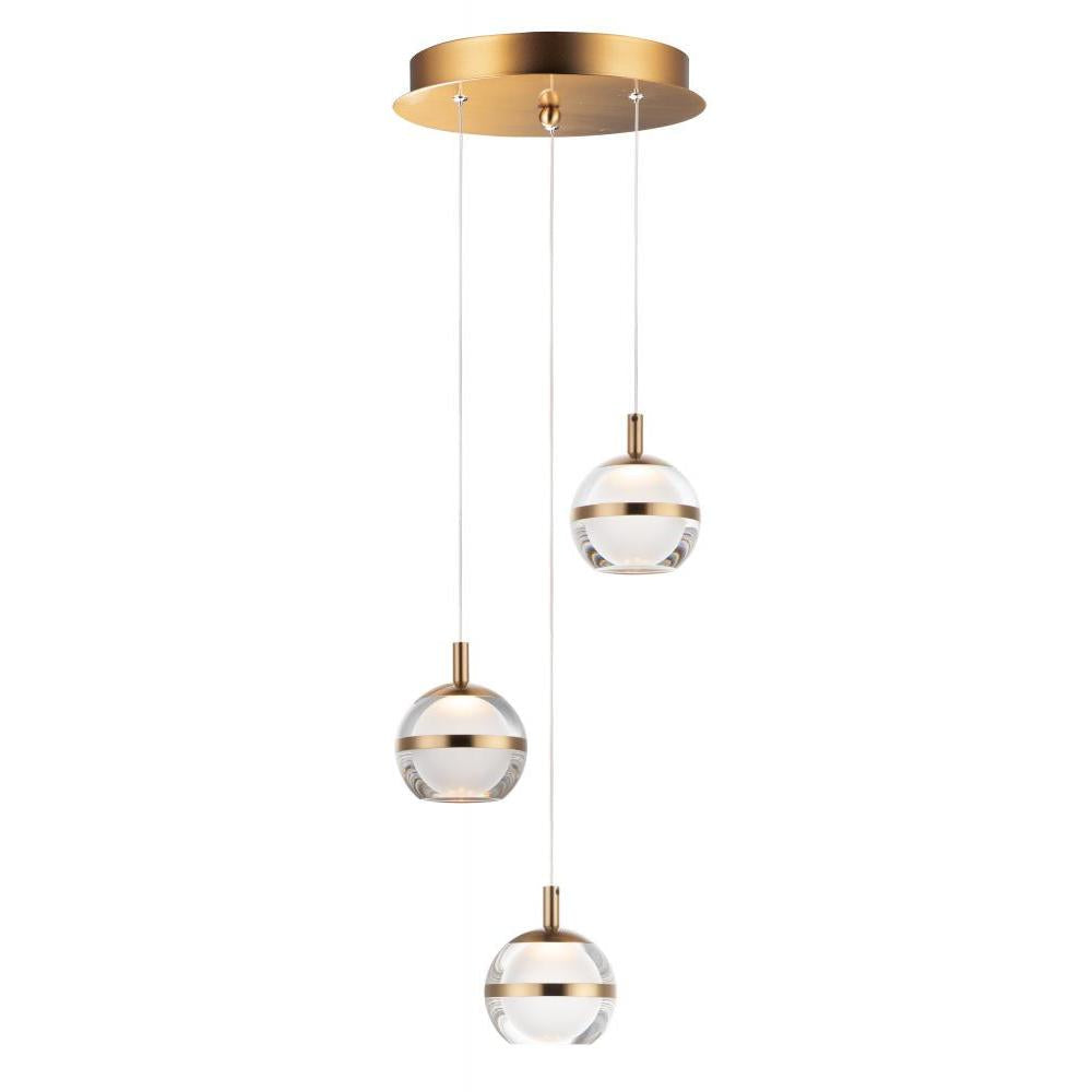 11.75 Inch Pendant – Natural Aged Brass