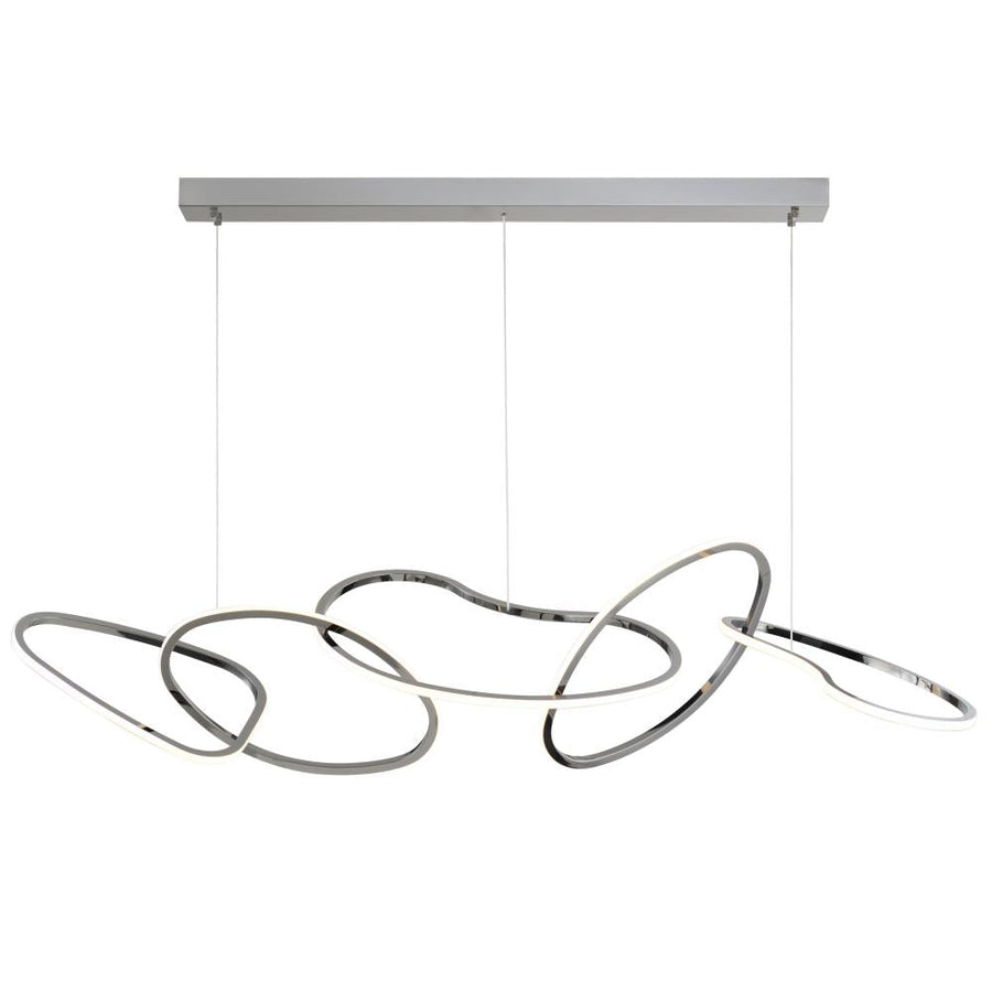55 Inch Linear Pendant – Black Chrome