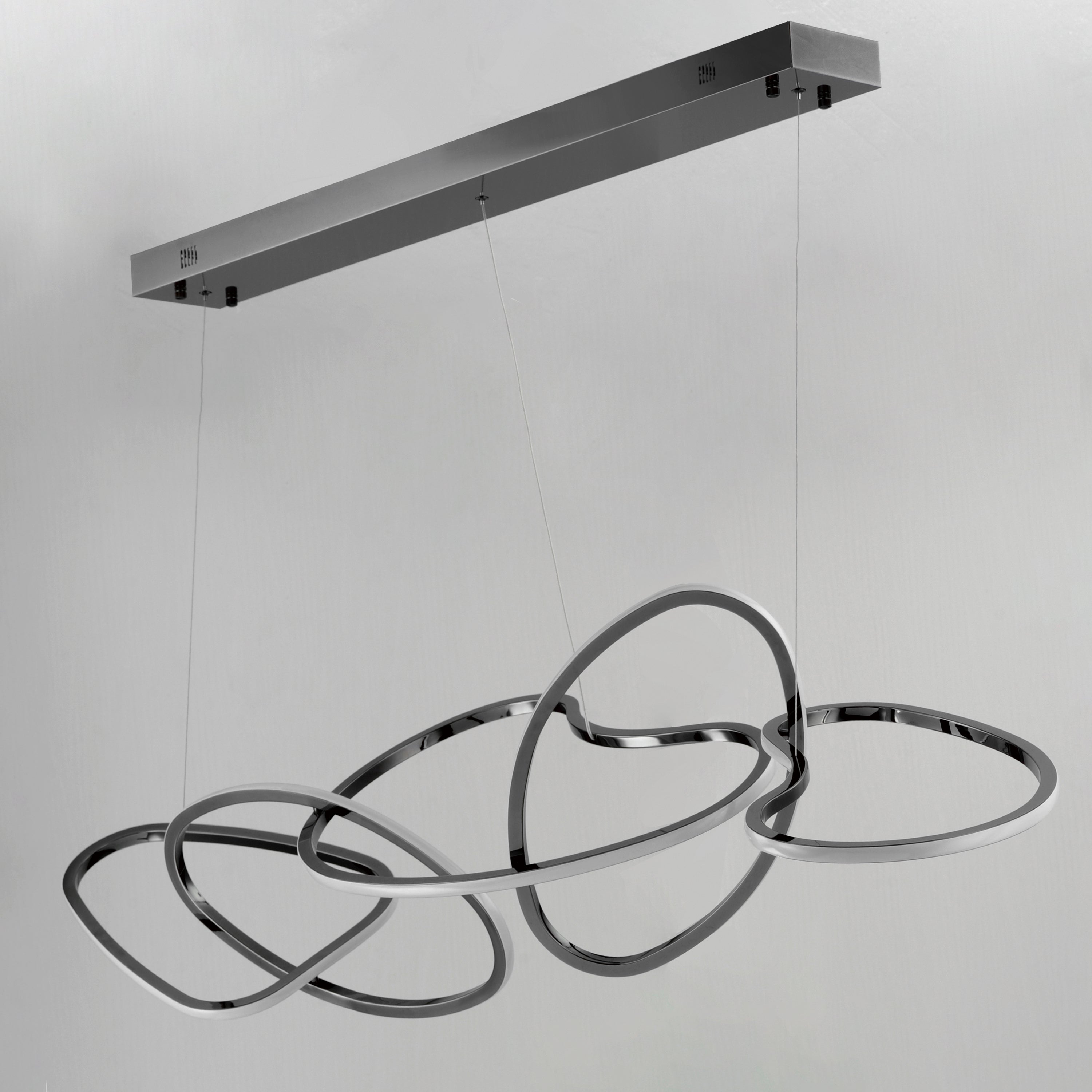 55 Inch Linear Pendant – Black Chrome