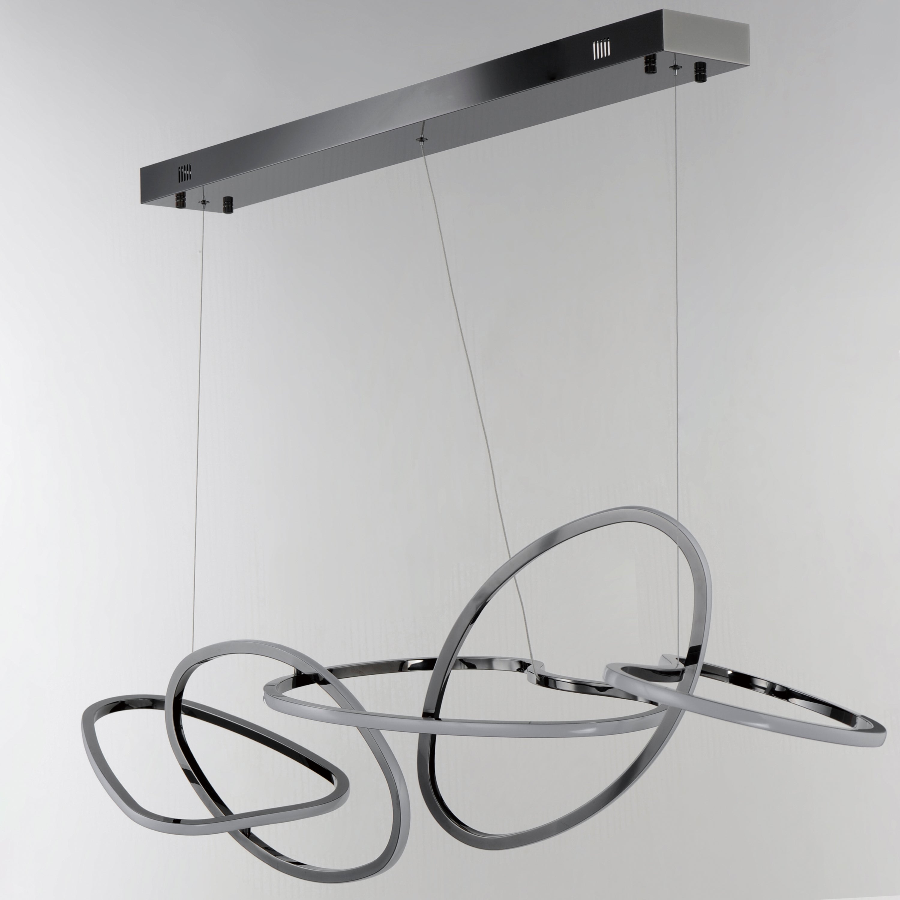 55 Inch Linear Pendant – Black Chrome
