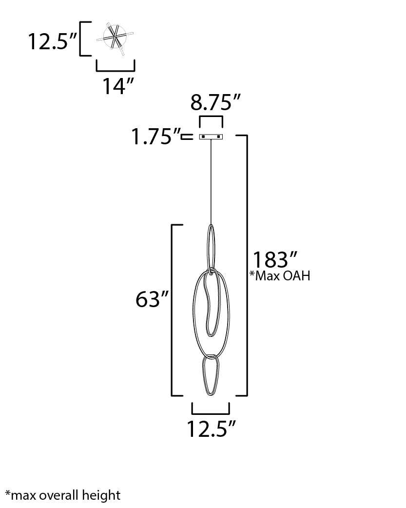 Unity 12.5 Inch Multi – Brushed Champagne – E24617-BCN
