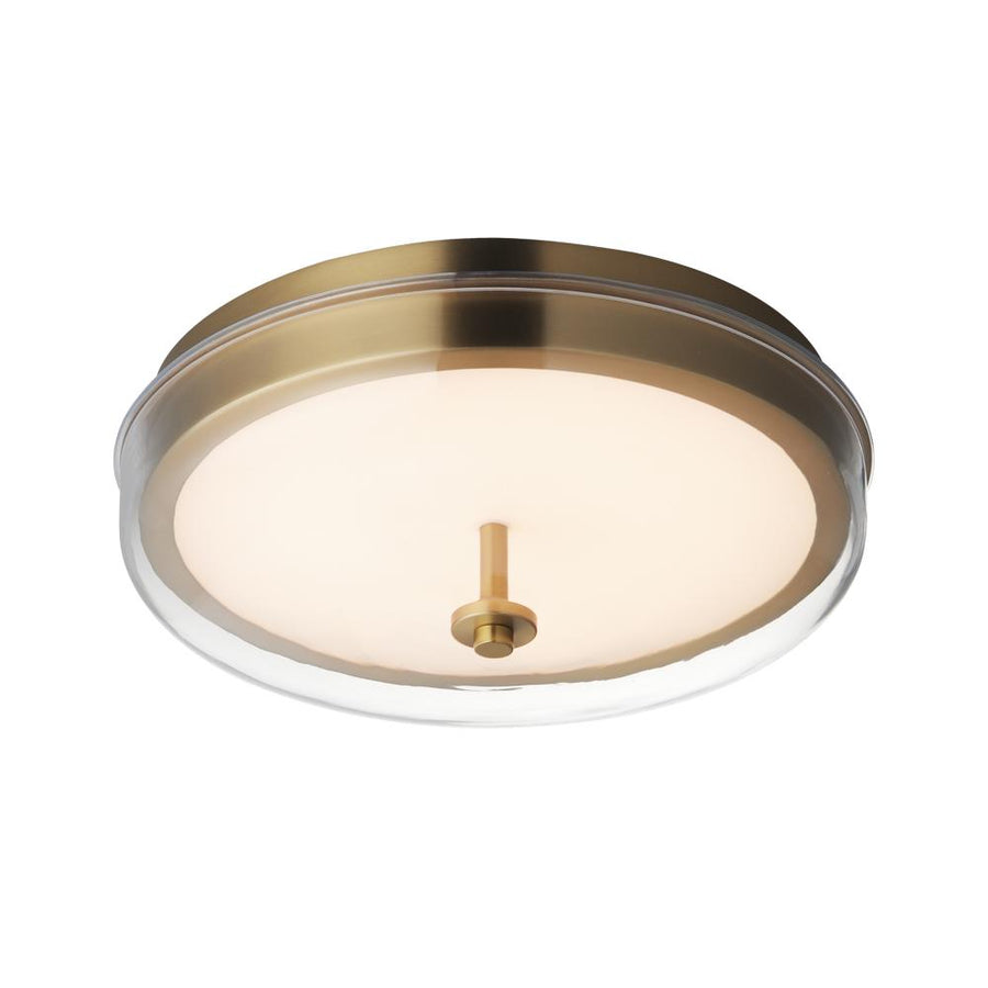 Voto 12 Inch Flush Mount Ceiling Light – Natural Aged Brass – E24660-18NAB