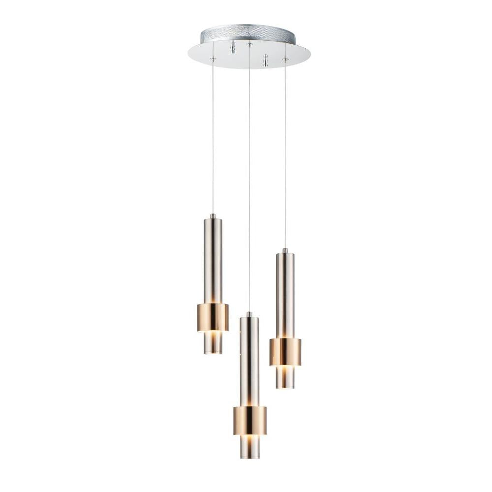 11 Inch Pendant – Satin Nickel / Satin Brass