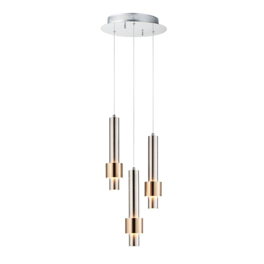 11 Inch Pendant – Satin Nickel / Satin Brass