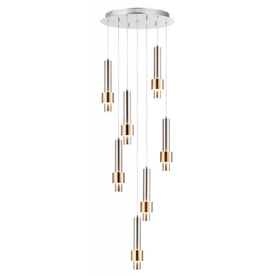 18 Inch Pendant – Satin Nickel / Satin Brass